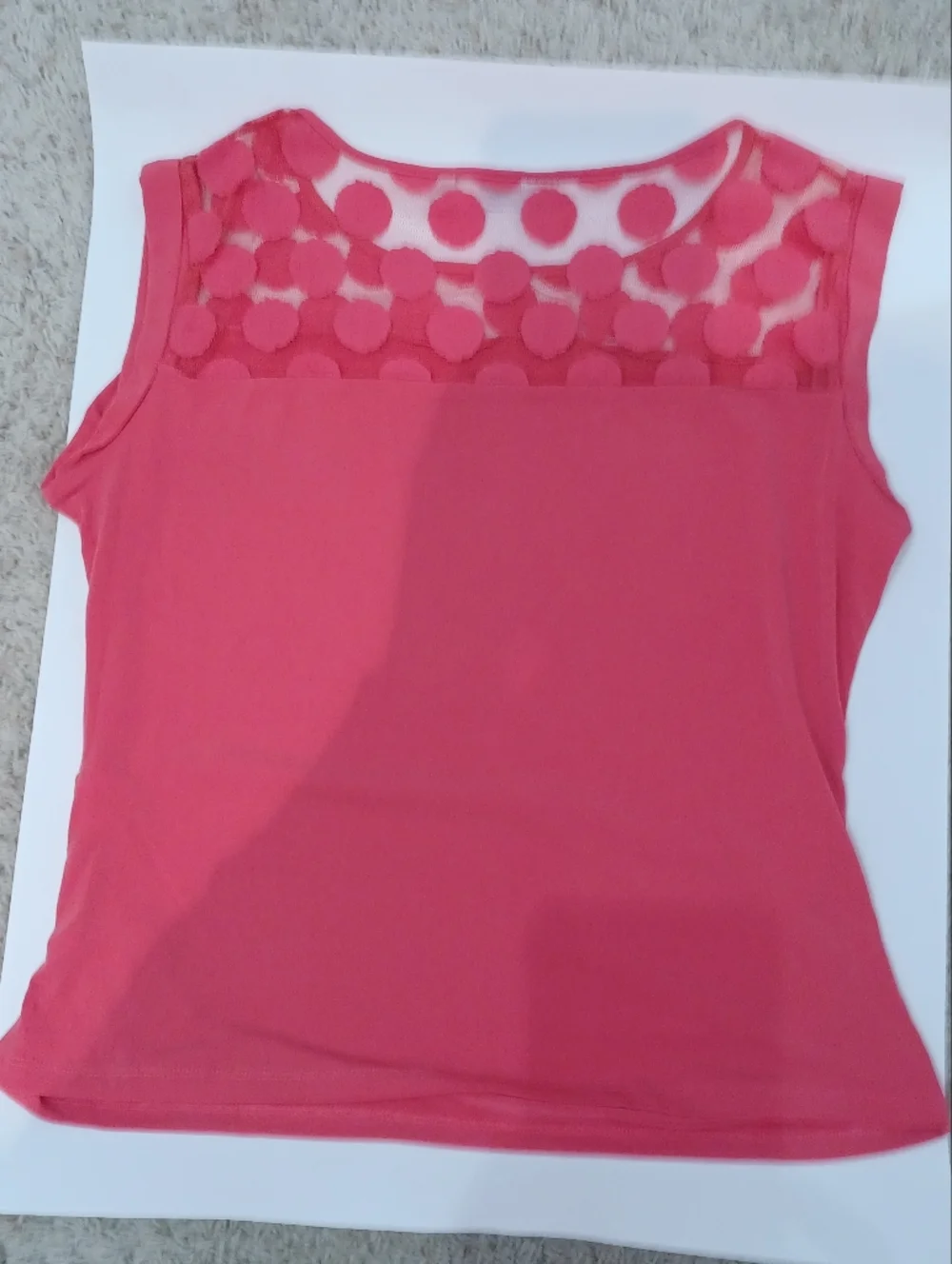 New York & Company Coral Sleeveless Dot-Yoke Tank - Picture 2 of 2